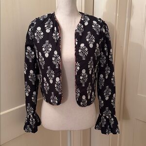Quilted cropped reversible jacket